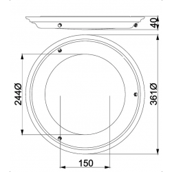 WELLAND PLAFON LED    WELLAND-F-PC  Elstead Lighting